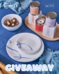 Win a Corelle Blue Ribbons 12pc Dinner Set + 3 Sent Studio Candles (Various Scents)